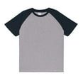 thumbnail image 1 of Ediodpoh Men’s Raglan Contrast T Shirt 230g Solid Color Retro Heavy Shoulder T Shirt Pure Cotton Matching Color Loose Short Sleeve Tops for Men Trendy BK2 S, 1 of 3