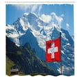thumbnail image 3 of Ambesonne Switzerland Shower Curtain, Mannlichen Jungfrau, 69"Wx75"L, Multicolor, 3 of 5