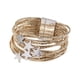thumbnail image 3 of Pulsera tipo brazalete para niña, pulsera apilable, artículos para fiestas, multifuncional . Oro, 3 of 8