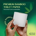 thumbnail image 2 of 100% Bamboo Toilet Paper | 3-Ply – Strong & Absorbent | Tree-Free, FSC Certified, BPA/PFAS-Free | Septic-Safe, Lint-Free | 6 Rolls (1800 Sheets) |, 2 of 5