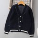 thumbnail image 1 of Cowsor Unisex Boys Girls Cardigans Sweater V-Neck Long Sleeve School Uniforms Button Knit Tops, 1 of 7