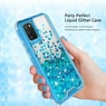 thumbnail image 5 of Samsung Galaxy S21 Ultra Case Hard Clear Glitter Sparkle Flowing Liquid Heavy Duty Shockproof Three Layer Protective Bling Cases for Samsung Galaxy S21 Ultra 5g Case - Teal, 5 of 7