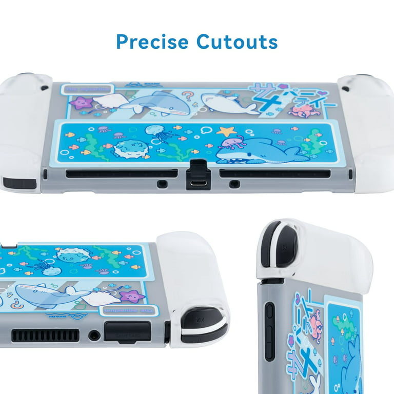 GeekShare Protective Case for Nintendo Switch OLED, Anti-Scratch Case for Nintendo  Switch OLED and Joy-Con-- Shark Party 