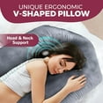 thumbnail image 5 of PILLANI Pregnancy Pillows for Sleeping - V C U Shaped 57inch Full Body Pillow with Removable Washable Cover, Cooling Maternity Pillow for Pregnant Women, Support for Back Belly Legs Hip, 5 of 10