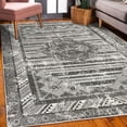 thumbnail image 3 of Ethnic Decorative Rug, Folkloric and Bohemian Artwork of Geometric Cultural Ornaments Rustic Look Grayscale Art, Quality Carpet for Bedroom Dorm and Living Room, 6 Sizes, Grey, by Ambesonne, 3 of 4