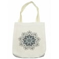 thumbnail image 1 of Lotus Tote Bag, Mandala Style Yoga Culture Bohemian Image, Cloth Linen Reusable Bag for Shopping Books Beach and More, 16.5" X 14", Cream, by Ambesonne, 1 of 2