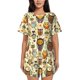 thumbnail image 1 of Fotbe Cute Owls Conjunto de Pijama Estampado para Mujer, 2 Piezas, Ropa de Dormir con Camiseta de Manga Corta y Shorts Suaves-X-Large, 1 of 6
