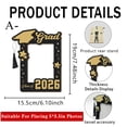 thumbnail image 4 of YYV 2026 Graduation Wooden Photo Frame 2D Craft Display Keepsake Class of 2026 Rustic Graduation Season Wooden Picture Frame Shelf Decor Gift for Graduate, 4 of 7