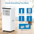 thumbnail image 7 of Garvee 8,000BTU Portable Air Conditioner, AC with Dehumidifier and Cooling, for Room Up to 350 Sq.ft,24Hour Timer, Sleep Mode, Remote Control, White, 7 of 7