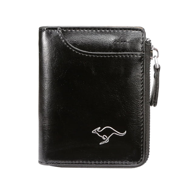 Wallet RFID Blocking Leather Bifold Organizer with Zipper Convenient Card Holder for Men Daily Use Slim Short Design