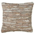 thumbnail image 2 of Saro Lifestyle Leather Chindi Design Down Filled Throw Pillow, 2 of 5