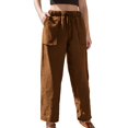 thumbnail image 1 of Women's Solid Loose High Waist Straight Leg Pants - Pockets, Casual for Daily Use, 1 of 4
