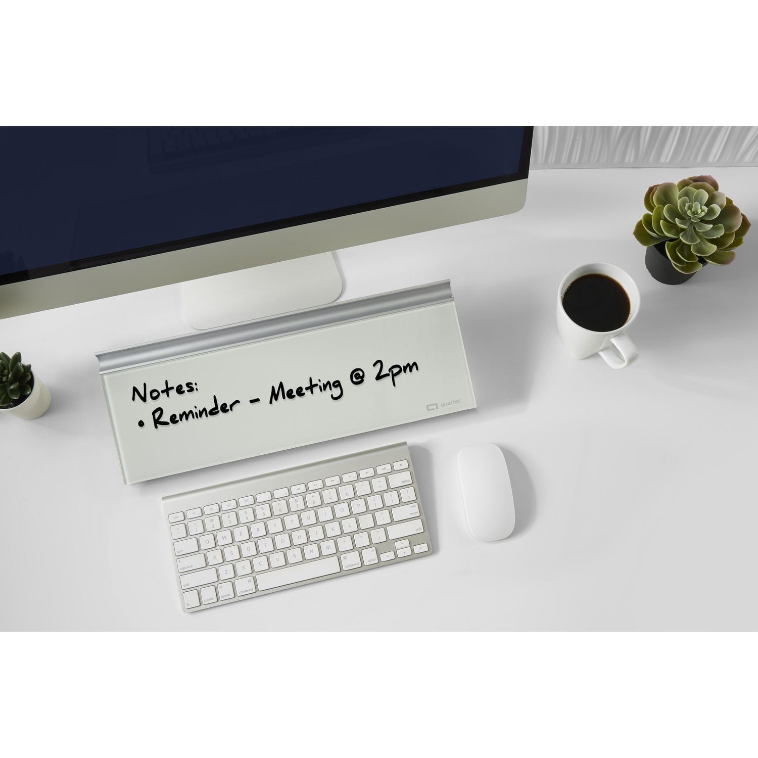 Quartet 16" X 6" Glass Desktop Pad