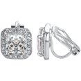 thumbnail image 1 of Rhinestone Crystal Invisible Clip On Earrings For Winter Wedding Simple Non Pierced Clip on Earrings Gift Christmas, 1 of 6