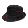 thumbnail image 3 of Trgacdwlo Mesh Fedora Hat for Men Women Breathable Retro Casual Sun Hat for Travel Beach Outdoor Activities Sun Hats Dark Purple, 3 of 3