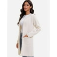 thumbnail image 6 of Women's Open Front Coatigan Sweater Long Sleeve Casual Knit Lapel Cardigan Coat with Pockets, 6 of 7