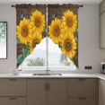 thumbnail image 4 of Vintage Sunflower Swag Valances for Windows 2 Pack Yellow Floral Butterfly Farm Wood Grain Swag Kitchen Curtains 63 Inches Long Rod Pocket Short Window Treatment for Kitchen Bathroom 36"x63", 4 of 9