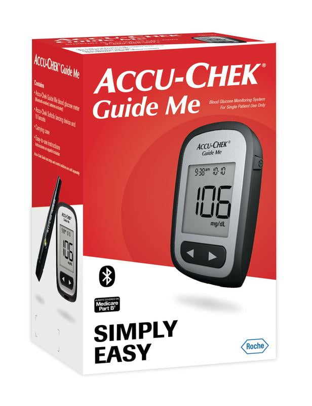 Accu-Chek Guide Me Meter Diabetes Kit with Softclix Lancing for Diabetic Blood Glucose Testing