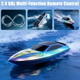 thumbnail image 3 of B-Qtech RC Boat for Pools & Lakes, 2.4GHz High Speed RC Boat with LED Lights, Self Righting, 50-120 Min Run Time, Summer Water Toy for Kids Adults, 3 of 8