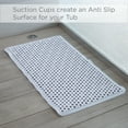 thumbnail image 3 of Bath Bliss Self Draining Bath Rug in White, 3 of 5
