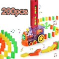 thumbnail image 1 of 100 Piece Domino Electric Train, with Lights and Music Automatic Rally Distribution Game, Early Childhood Educational Toy Suitable for Children Over 3 Years Old, 1 of 6