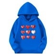 thumbnail image 5 of yoeyez Girls Valentine Hoodies Heart Print Long Sleeve Sweatshirt Casual Holiday Outfit Cute Valentine's Clothing for Kids Blue,4 Years, 5 of 6