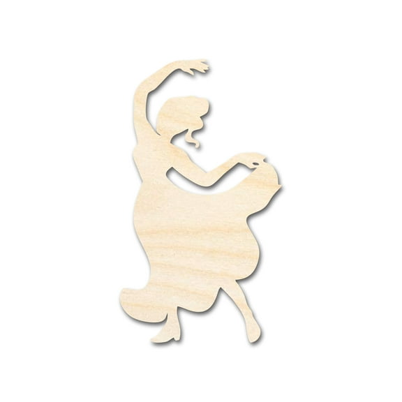 Unfinished Wood Flamenco Dancer Shape - Craft - up to 46" 5" / 1/8"
