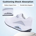 thumbnail image 4 of JOYFON Women's Walking Shoes Arch Support Orthotic Breathable Tennis Sneakers for Plantar Fasciitis Pain Relief WhiteGray Size 10.5, 4 of 6