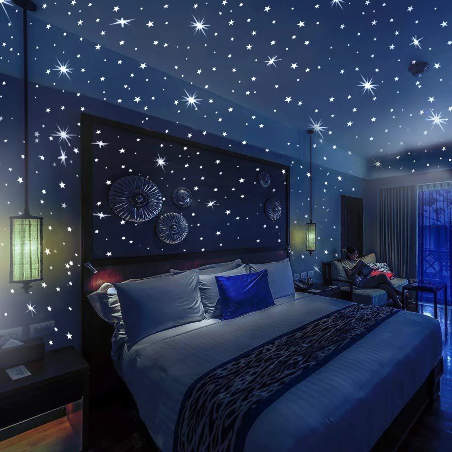Glow In The Dark Stars And Dots 332 3D Wall Stickers For Kids Bedroom and  Room Ceiling Gift Beautiful Glowing Wall Decals 