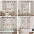 thumbnail image 5 of Farmhouse Brown Sheer Curtains 63 Inch Length, Light Filtering Voile Curtain Panel, Vintage Flower Leaf Botanical Plant Rod Pocket Drapes Window Treatments for Living Room Bedroom 52"x63", 5 of 9