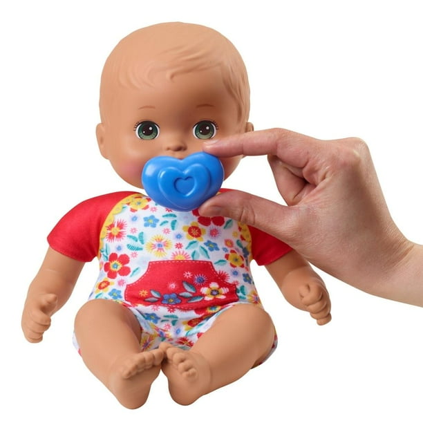 Muñeca Little Mommy Bebita Recién Nacida Chupón Azul