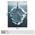 thumbnail image 4 of Autua  Warship Throw Blanket Kids Boys Aircraft Carrier Plush Bed Blanket, Blue Ocean Sea Wave Sherpa Blanket for Children Teens Technology Theme Fleece Throw Baby Size Decorative Room 50x60in, 4 of 6