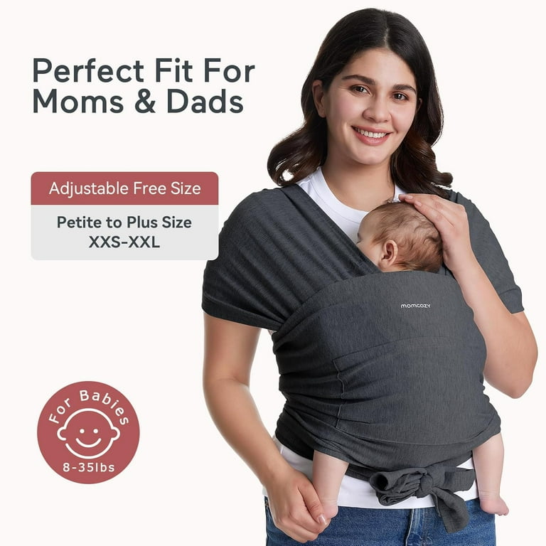 Momcozy Baby Wrap Carrier, Supports Newborns to Toddlers Up to 50 - Main Image