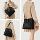 thumbnail image 2 of Bolso de mano Choles de piel auténtica para mujer, moda negra, 2 of 6