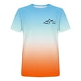 thumbnail image 4 of COSFO Mens Summer Shirts Short Sleeve Casual Running Gradient Tops Outdoor Loose Crew Neck Pullover Graphic Tees, 4 of 5