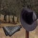 thumbnail image 1 of Sombrero de Vaquero Occidental Salvador con bandana Marrón oscuro, 1 of 10