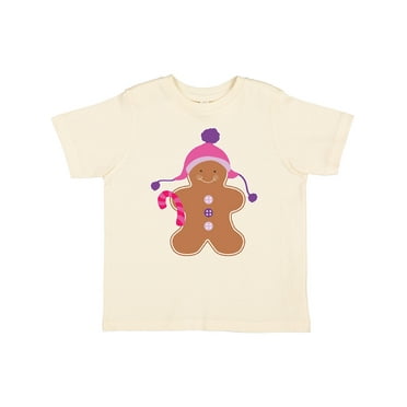 Inktastic Gingerbread Cookie Wearing A Pink Hat Girls Toddler T-Shirt