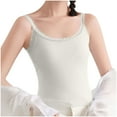 thumbnail image 4 of hotojiny Women Lace Camisole Top Cute Sleeveless Scoop Neck Cami Shirt Ribbed Knit Workout Yoga Basic Padded Sleepwear, 4 of 5