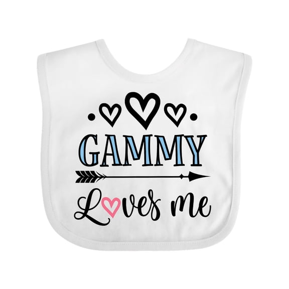 Inktastic Gammy Loves Me Grandchild Girls Baby Bib