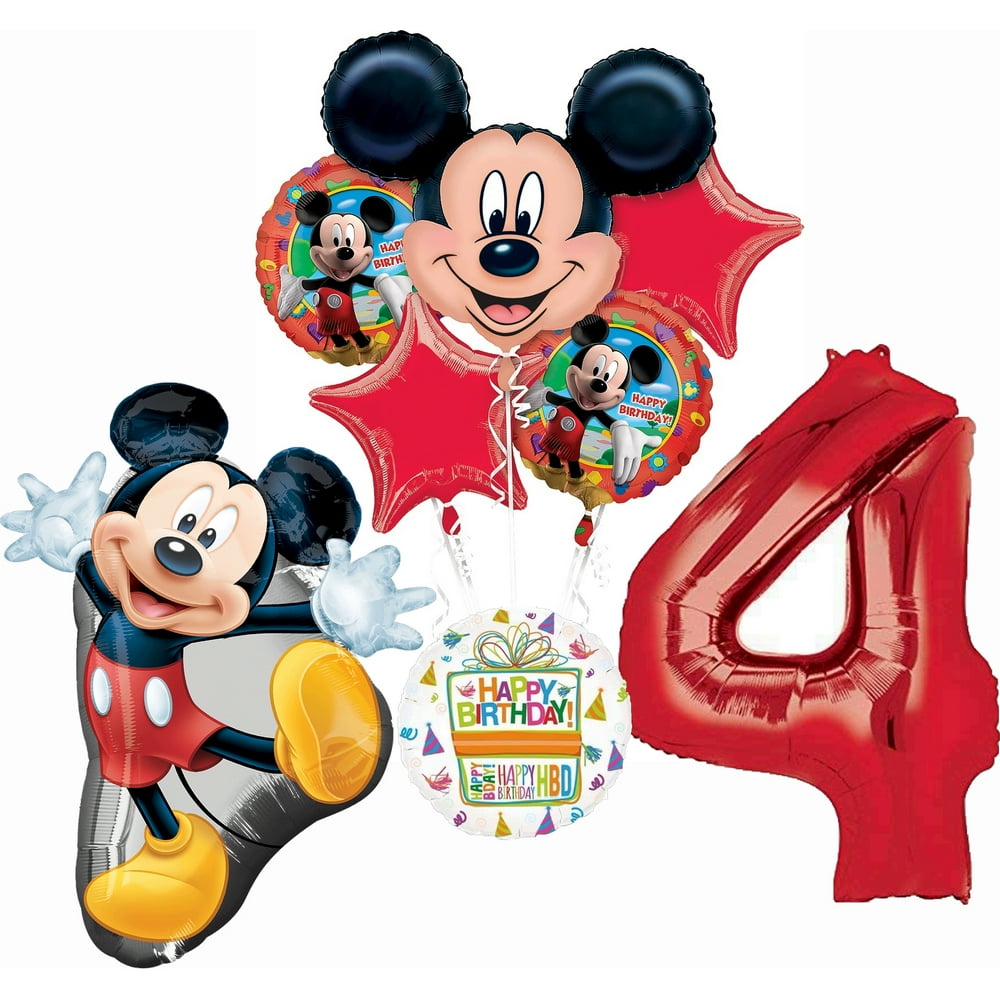 The Ultimate Mickey Mouse 4th Birthday Party Supplies and Balloon