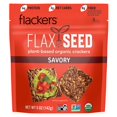 thumbnail image 1 of Organic Sea Salt Flaxseed Crackers, 5 Ounce 1-Pack, Gluten Free, Non GMO, Vegan, Keto Snack, 9g Fiber, 1g Net Carb, 1 of 5