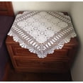 thumbnail image 2 of Cotton Handmade Crochet Square Tablecloth Doilies Lace Table Covers, 2 of 6