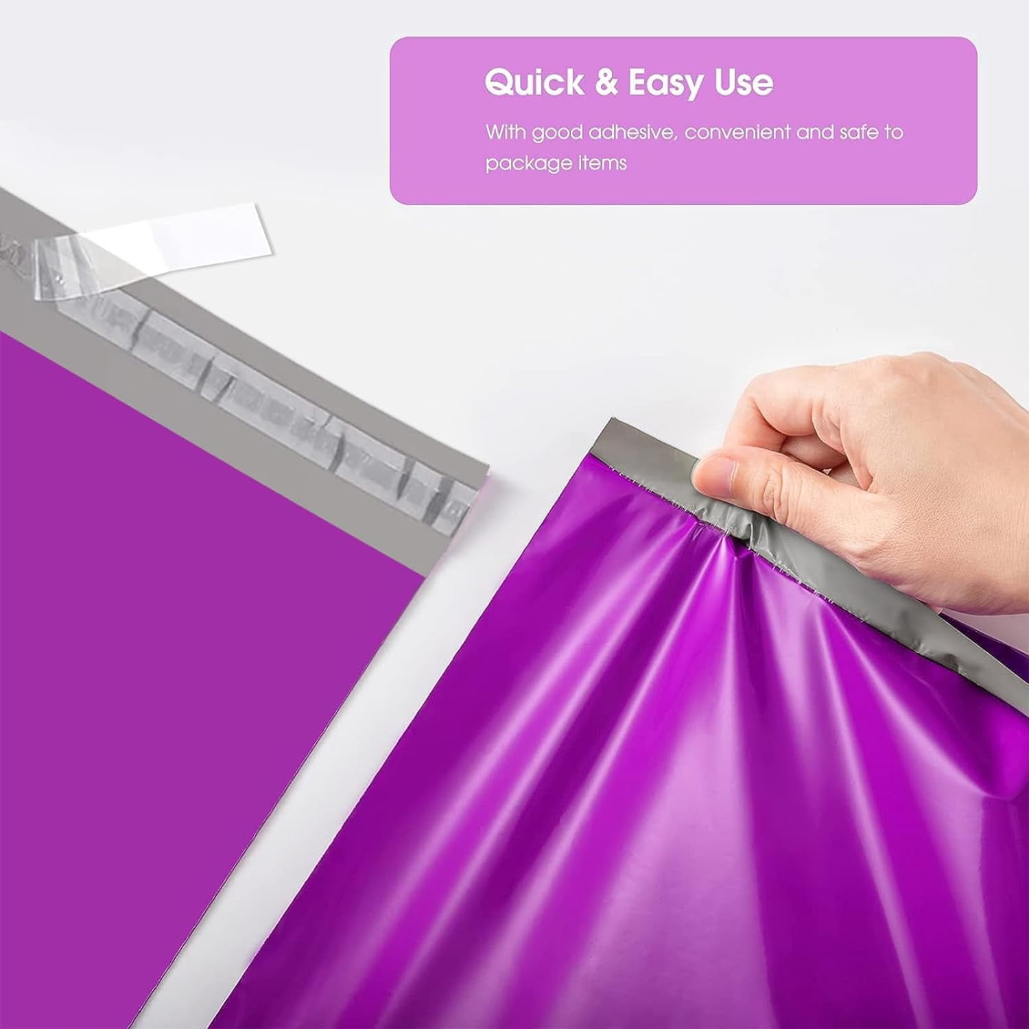 500Pack 12X15.5 Inch Poly Mailers, Durable Shipping Bags for Clothing, Waterproof Mailing Envelopes for Small Business, Lightweight Poly Bags Purple