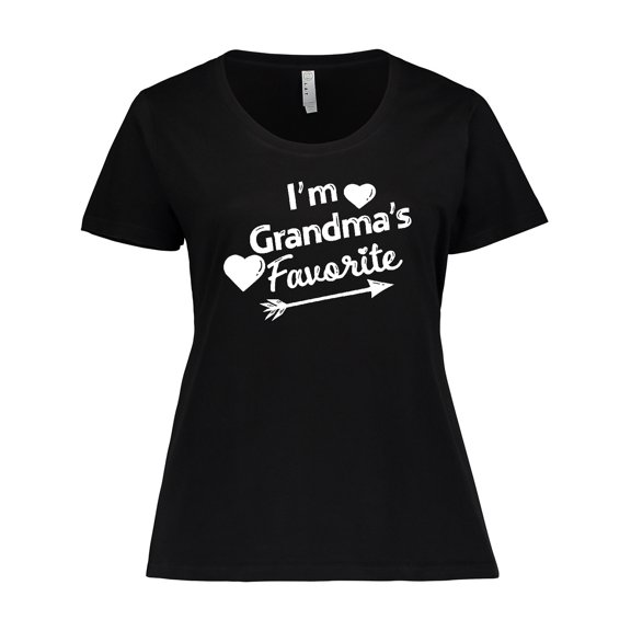 Inktastic I'm Grandma's Favorite with Arrow and Hearts Women's Plus Size T-Shirt