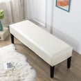 thumbnail image 6 of yotijay Waterproof Oilproof PU Bench Cover Bench Seat Cushion Slipcover with Elastic Bottom White, 6 of 9