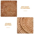 thumbnail image 3 of Shisuyan Handwoven Rattan Fruit Tray Round Woven Basket For Kitchen Counter Natural Wicker Storage Basket For Snacks Bread And Vegetables Key Jewelry Holder, 3 of 8