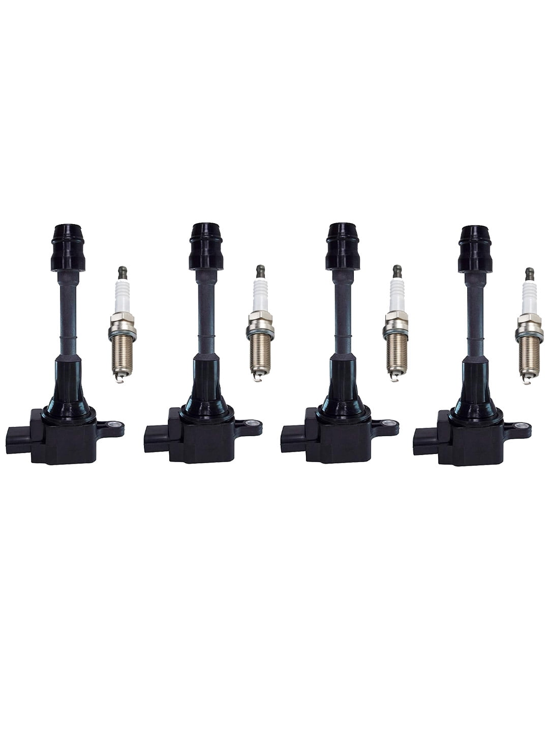 Set of 4 ISA Spark Plugs and Ignition Coils For 2005 Nissan Sentra