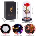 thumbnail image 4 of Pusuny Rose Regalos Para Mujeres Regalos De Cumpleaños Para Mujeres Galaxy Glass Rose Flower Forever Eternal Crystal Light Up Rose En Cúpula De Vidrio Con Mariposa Regalos Para Mujeres Su Mamá Esposa, 4 of 5