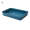 thumbnail image 2 of Caja de almacenamiento Rectangular de plástico Cajón de escritorio Estuche de cosméticos Organizador de papelería Contenedor de calcetines Almacenamiento y organización del hogar azul marino L Billuyoard HA003019-12, 2 of 6