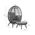 thumbnail image 2 of Silla de Mimbre Individual Ilios Innova Huevo Gris, 2 of 8